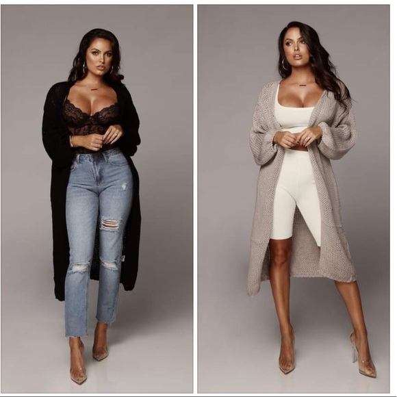 NWT JLUXLABEL Grey Lottie Balloon Sleeve Knit Cardigan - Picture 3 of 12